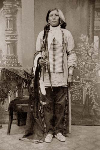 Предположительная фотография Неистовой Лошади, Кэмп Робинсон, 1877.
Фотограф Д. Гамильтон, пластина № 104